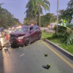 Estrelló su camioneta en la zona hotelera de Cancún